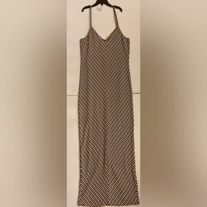Hearts & Hips Striped Maxi Dress with Spaghetti Straps